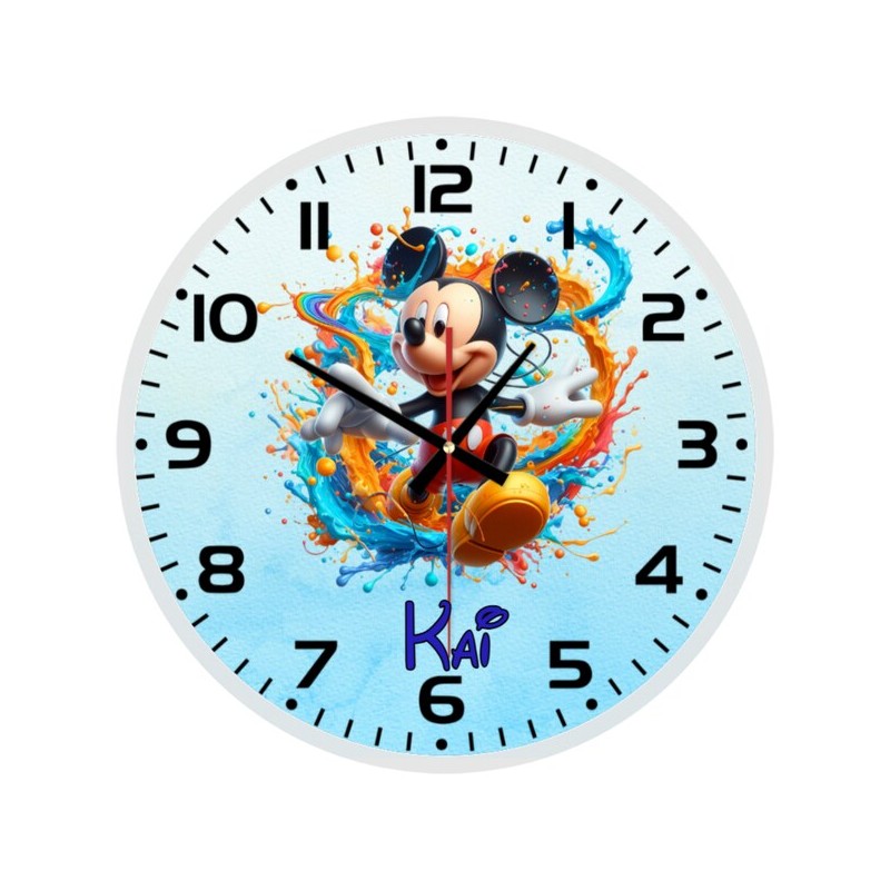 Disney Mickey Mouse Glass Wall Clock – Charming Decor