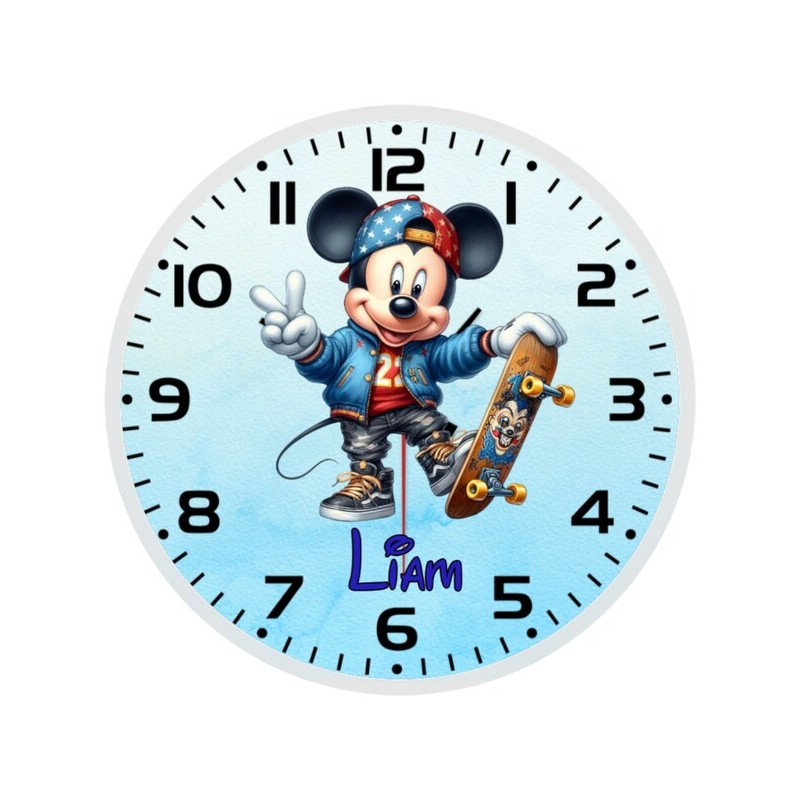 Disney Mickey Mouse Glass Wall Clock – Charming Decor
