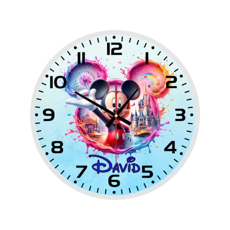 Disney Mickey Mouse Glass Wall Clock – Charming Decor