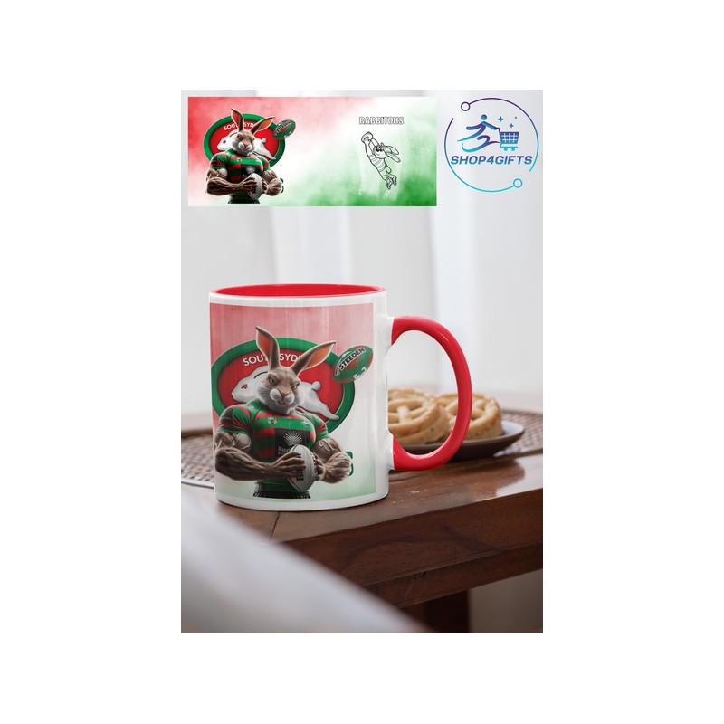 NRL-National- Rugby-League-South-Sydney- Rabbitohs-red-handle-11oz-coffee-mug-