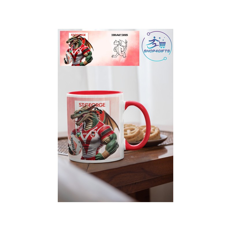 NRL-National- Rugby-League- St. George-Illawarra-Dragons-personalised-red-handle-11oz-coffee-mug-