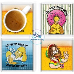 THE SIMPSONS SQUARE COASTERS