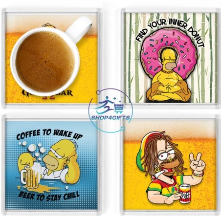 THE SIMPSONS SQUARE COASTERS