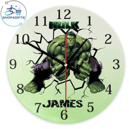 shop4gifts-personalised-marvel-hulk-glass-wall-clock-custom-kids-room-decor