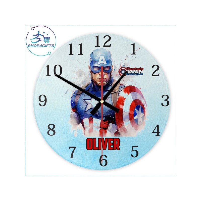 shop4gifts-personalised-marvel-captain-america-glass-wall-clock-with-name