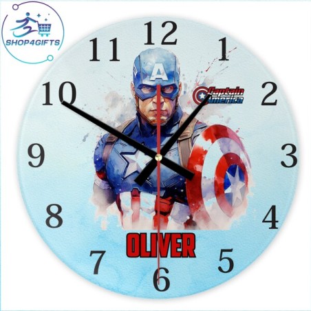 shop4gifts-personalised-marvel-captain-america-glass-wall-clock-with-name