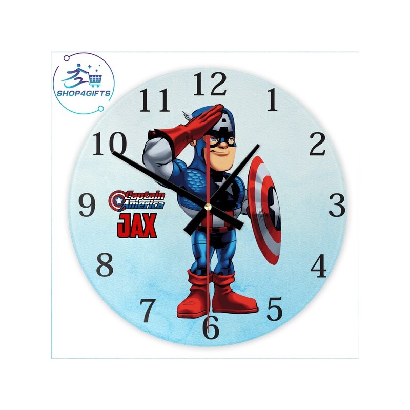 shop4gifts-personalised-marvel-captain-america-glass-wall-clock-with-name