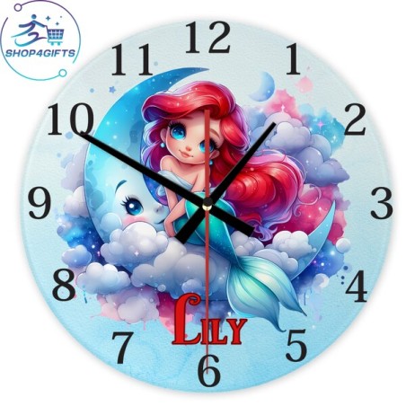 shop4gifts-personalised-disney-princess-ariel-glass-wall-clock-with-name