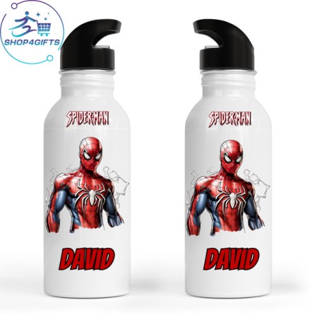 shop4gifts-personalised-marvel-spider-man-600ml-aluminium-water-bottle-with-straw-lid