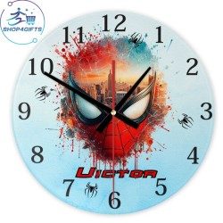 shop4gifts-personalised-marvel-spider-man-glass-wall-clock-with-name