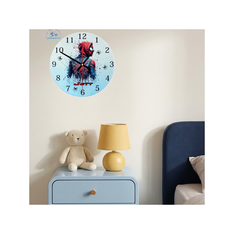 shop4gifts-personalised-marvel-spider-man-glass-wall-clock-with-name-room-decor-