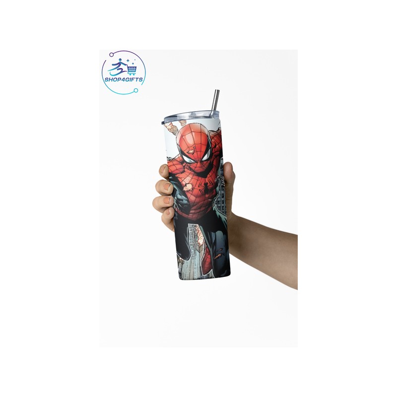 shop4gifts-personalised-marvel-spider-man-20oz-skinny-tumbler-with-name-single