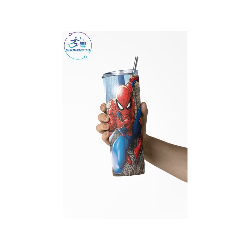 shop4gifts-personalised-marvel-spider-man-20oz-skinny-tumbler-with-name-single