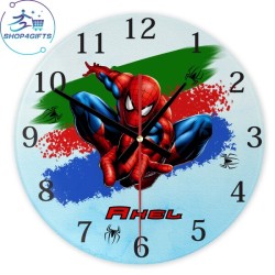 shop4gifts-personalised-marvel-spider-man-glass-wall-clock-with-name