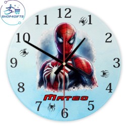 shop4gifts-personalised-marvel-spider-man-glass-wall-clock-