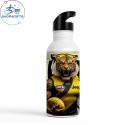Shop4Gifts-Personalised-Richmond-Tigers-600ml-Aluminium-Drink-Bottle-with-Straw-Lid-Yellow-and-Black-AFL-Gift-single