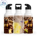 Shop4Gifts-Personalised-Box-Hill-Hawks-600ml-Aluminium-Drink-Bottle-with-Straw-Lid-Brown-and-Gold-Football-Gift