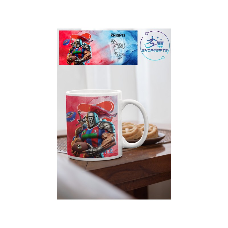 NRL-National- Rugby-League- Newcastle- Knights-white-handle-11oz-coffee-mug-