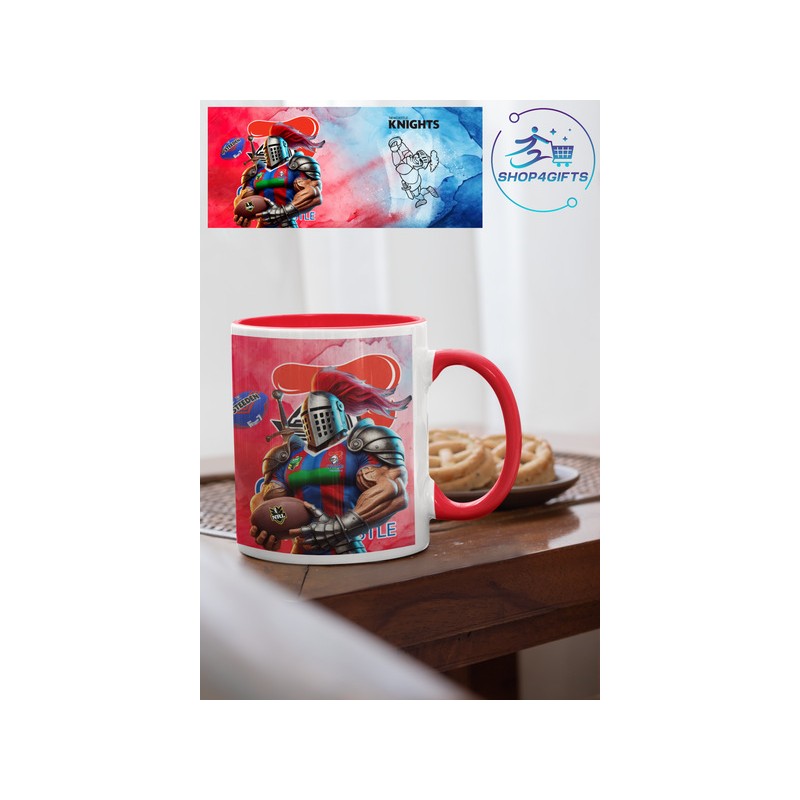 NRL-National- Rugby-League- Newcastle- Knights-red-handle-11oz-coffee-mug-