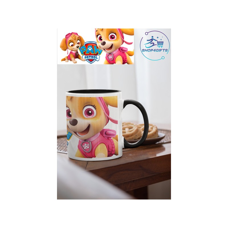 Shop4Gifts-Personalised-Paw-Patrol-Skye-11oz-Ceramic-Mug-Custom-Name-Kids-black-handle-Gift-Australia