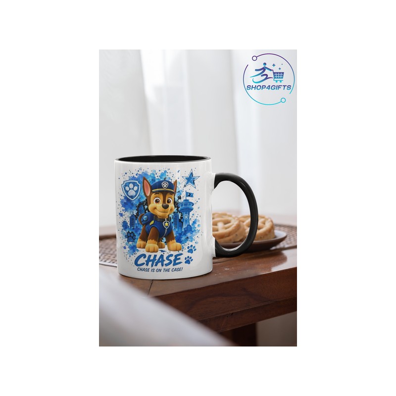 Shop4Gifts-Personalised-Paw-Patrol-chase-11oz-Ceramic-Mug-Custom-Name-Kids-black-handle-Gift-Australia