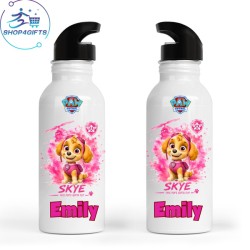 Shop4Gifts-Personalised-Paw-Patrol-Sky-600ml-Aluminium-Water-Bottle-with-Straw-Lid-Kids-Gift