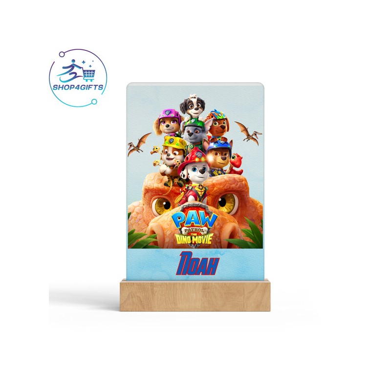 Shop4Gifts-personalised-Paw-Patrol-team-and-dinosaur-LED-acrylic-lamp-rectangle-with-USB-kids-room-decor