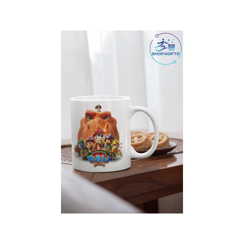 Shop4Gifts-Personalised-Paw-Patrol-and-Dinosaur-11oz-Ceramic-Mug-with-white-handle-Custom-Name-Kids-Gift-Australia