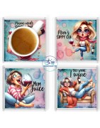 Square Glass Coasters